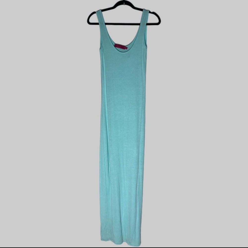Boohoo Light Blue Sleeveless Maxi Dress Summer Dress S